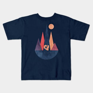 Squirrel and mountains Kids T-Shirt